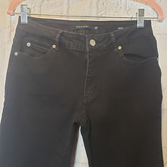 TAHARI OLIVIA Mid-Rise Slim Straight Leg Jeans - Picture 3 of 8